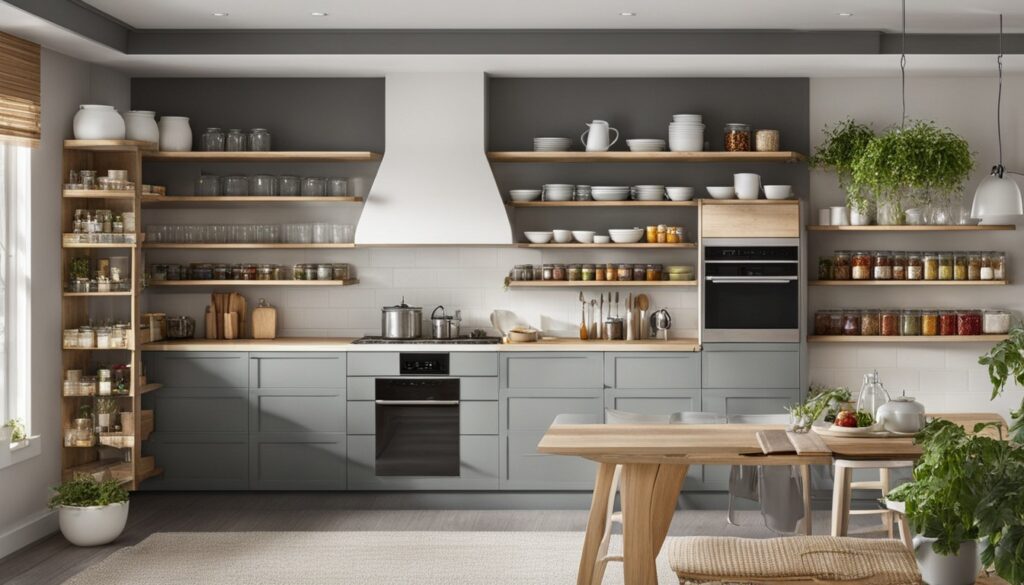 open pantry shelving